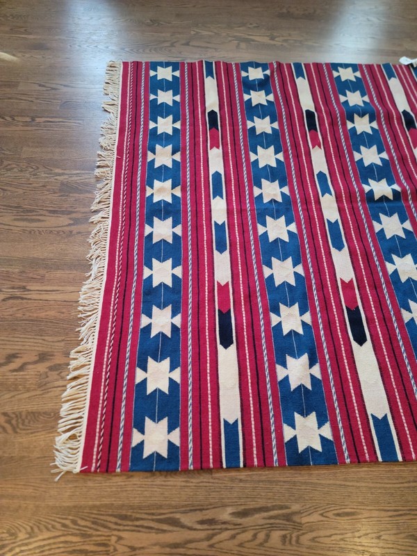 Wool Kilim 6' x 9' Rug made in Romania NWT gallery
