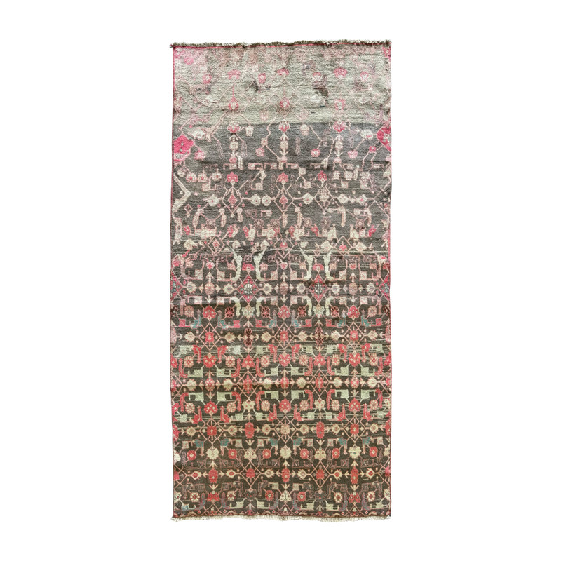 VINTAGE & CLEANED MAHAL RUG HAND MADE PERSIAN WOOL TRIBAL CARPET 8'6" X 4' gallery