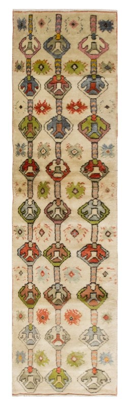 Turkish Antique Style Runner Rug – Handwoven Wool gallery