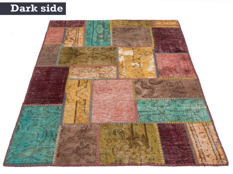 Patchwork 153x104 cm Hand Knotted Oriental Rug Vintage Carpet gallery