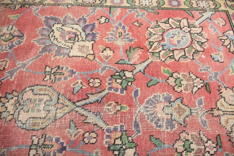 Semi-Antique Distressed Floral Square Oriental Rug Living Room Carpet 9’5x9’8 Ft gallery