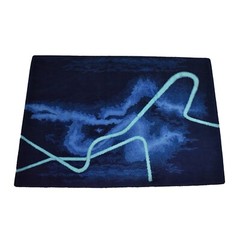 Vintage Gun Gordillo Abstract Wool Rug Tapestry Blue Hour by Ege Axminster