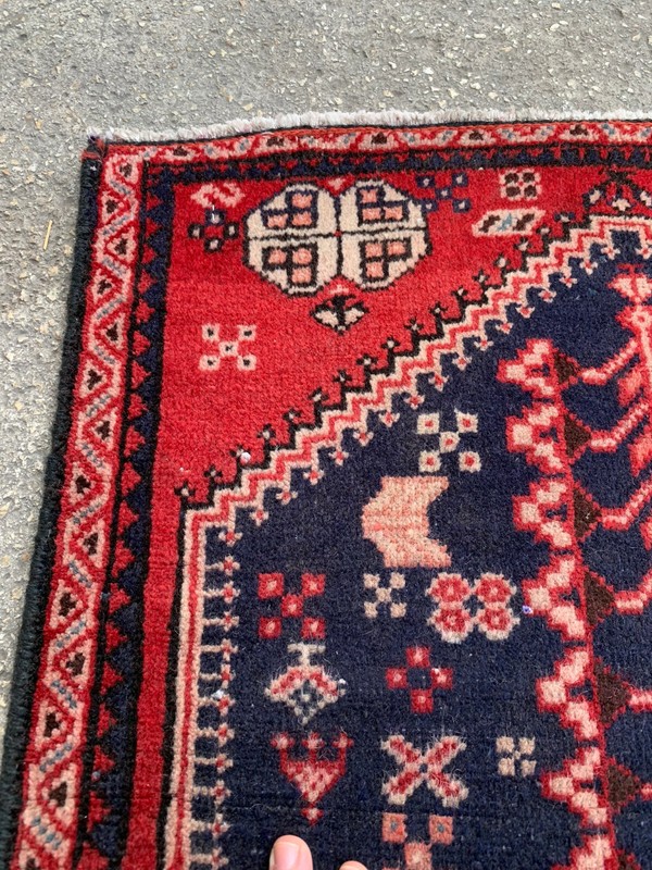 1'11'' x 4'7'' Vintage Natural Rug Village Rug Handmade Rug.SKU:P260 gallery