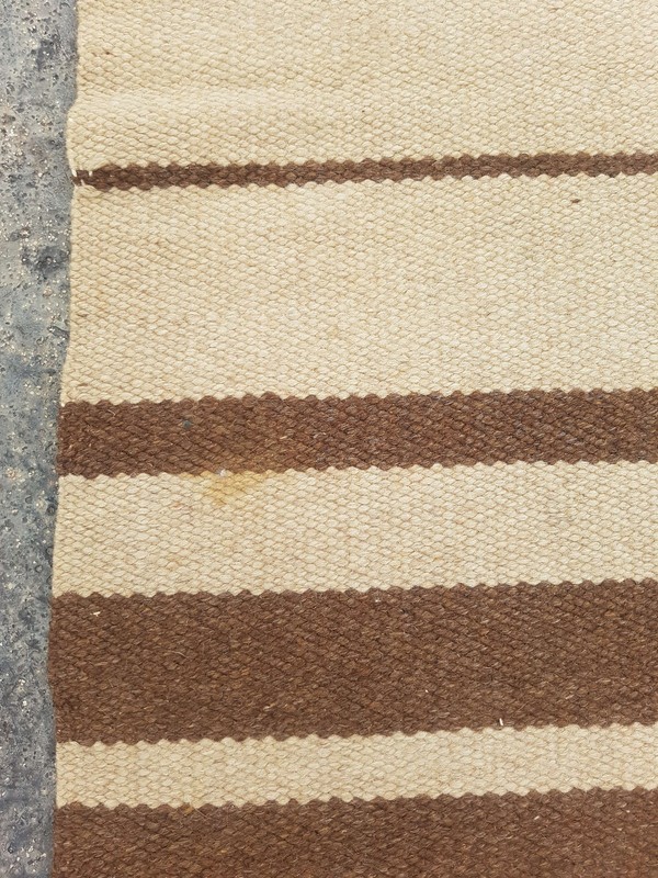 Vintage Handmade Traditional Geometric Brown Kilim Floor Rug Carpet 116x59cm gallery