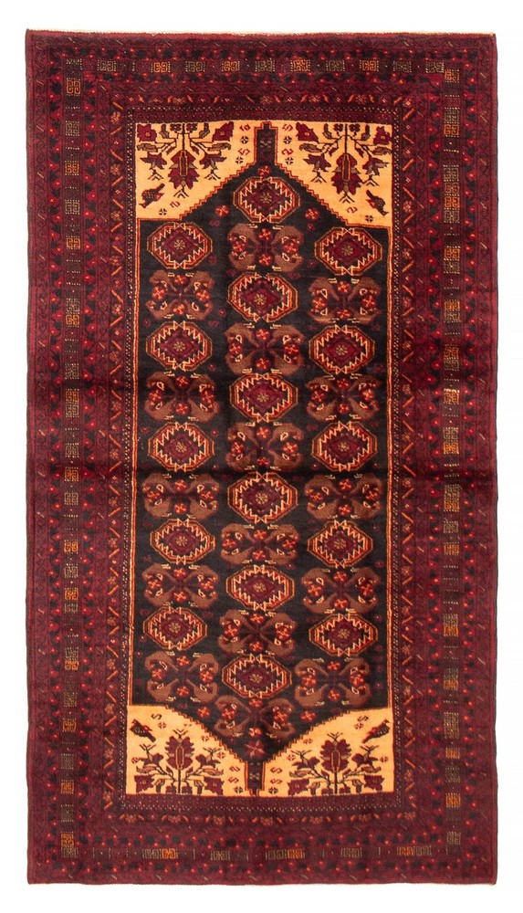 Vintage Hand-Knotted Area Rug 3'6" x 6'7" Traditional Oriental Wool Carpet
