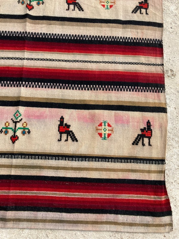 Vintage Handmade Traditional Beautiful Berber Kilim Floor Rug Carpet 231x210 cm gallery