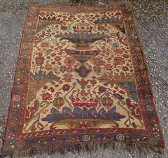 Dated Antique Oriental Tribal Rug. 178cm X 135.