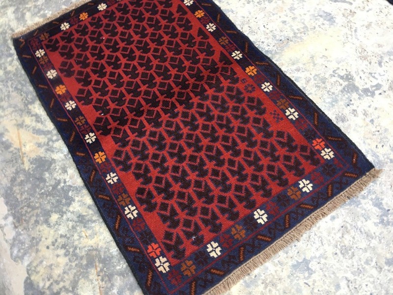 Vintage Afghan Taimani Rug Hand Knotted Bokhara Wool Area Rug 3x5 ft Free Ship gallery