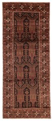 Vintage Hand-knotted Runner Rug 4’0″ x 9’10” Traditional Oriental Wool Carpet
