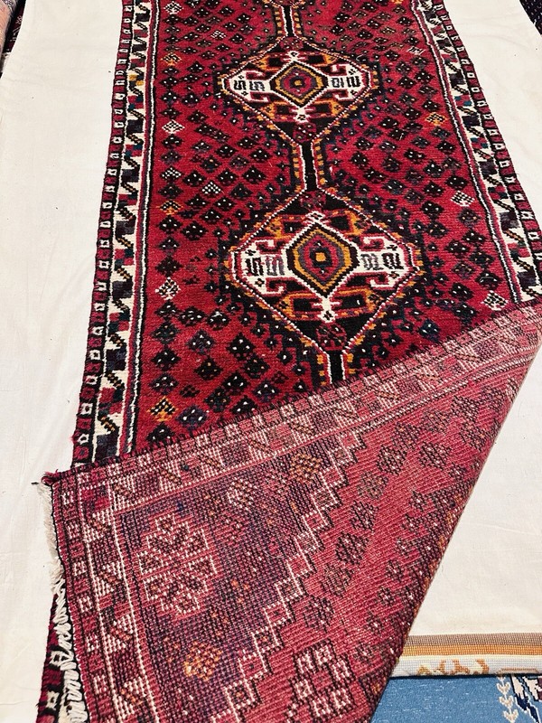 Stunning Handmade Persian Rug Tribal Runner - 285 x 80 cm - Bold Design carpet gallery