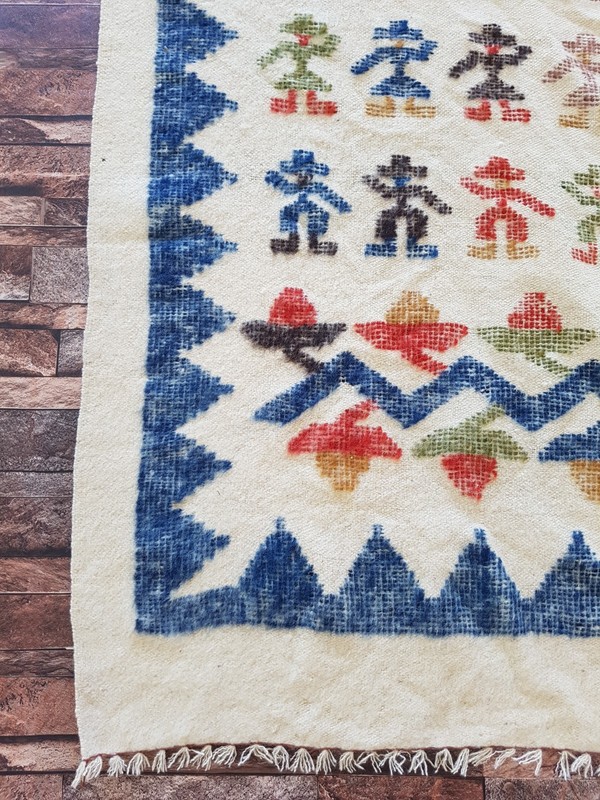 Vintage Handmade Traditional Lovely Tanusian Kilim Floor Rug Carpet 191x157 cm gallery
