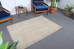 Antique Rugs, 4×5.4 ft Accent Rug, Vintage Rugs, Home Decor Rugs, Turkish Rug