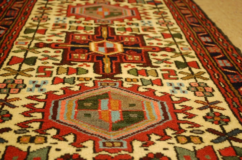 NATURAL WOOL Old Oriental Rugs,Hand Woven,knotted size Approximately2'4" × 6'10" gallery