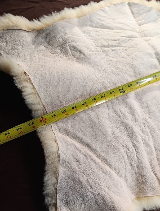 Natural Sheepskin White Tan Approx 20"x32" Rug gallery