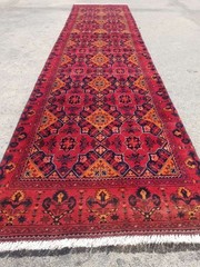 Vintage Distressed Hand Made Traditional Oriental Wool Maroon Rug 6.3×2.1ft