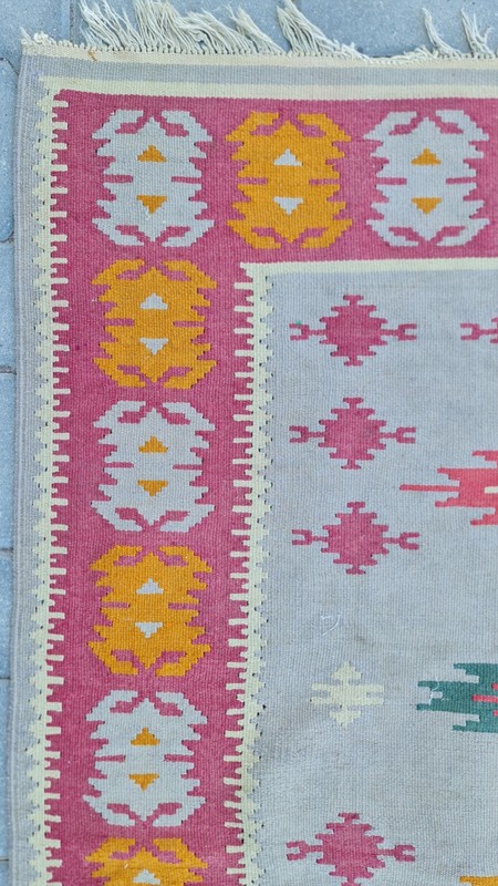 monastery kilim, Antique kilim 4x5, geo rug, colorful kilim, kilim rug gallery