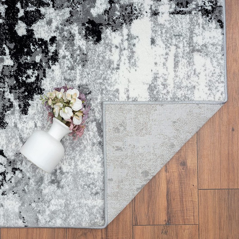 Contemporary Area Rug Gray Abstract Modern Rug Top Quality Carpets Premium Rugs gallery