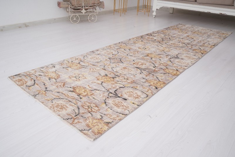 Antique Runner Oushak Turkish Runner Rug 3x8 Vintage Handmade Runner Carpet 715 gallery