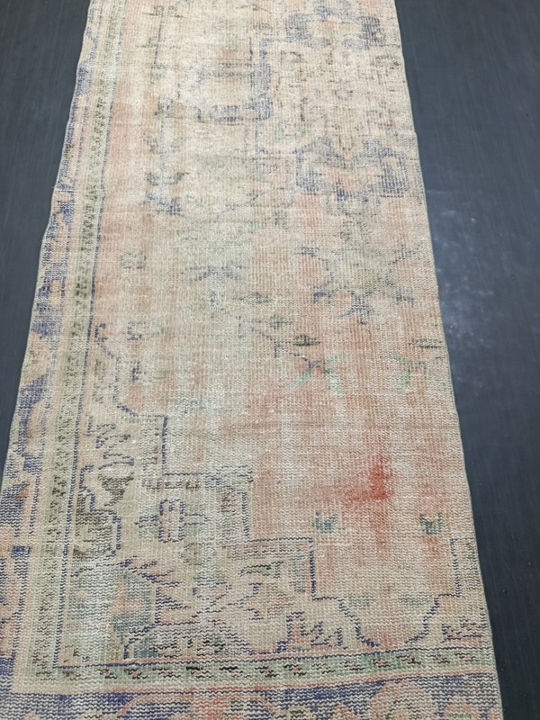 Red Antique Oriental Handmade Runner, 2.6x9ft, Red Faded Entryway Runner Rug gallery