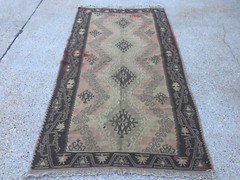 Vintage Turkish Kilim Kelim Rug 270×141 cm shabby chic wool, country home, boho