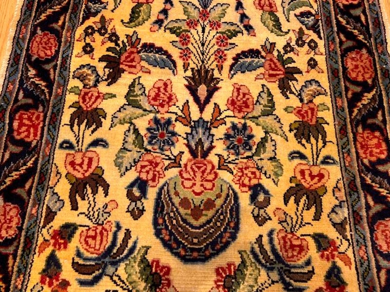 3 x 6 Handmade Fine Quality One Of A Kind Pictorial Rug . Natural Dye Soft Wool gallery