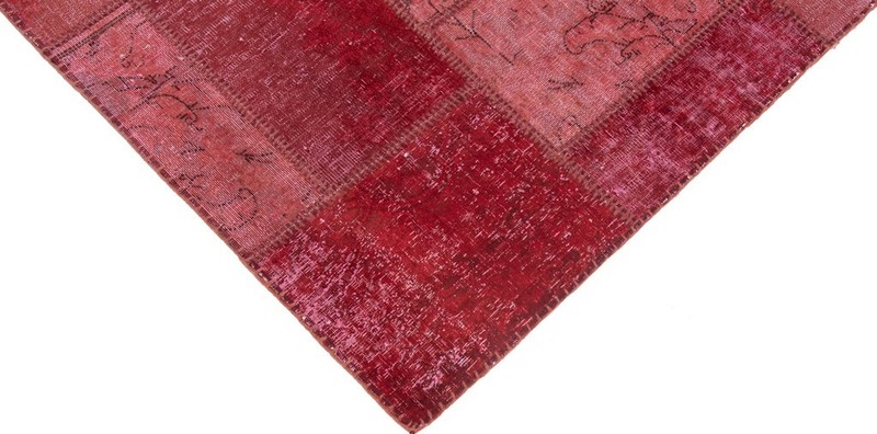 Patchwork 210x149 cm Hand Knotted Oriental Rug Vintage Red Carpet gallery