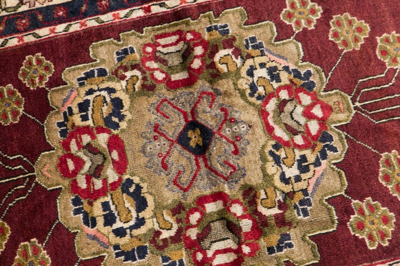 Turkish Vintage Rug 4'3" x 8'0" (130x245 cm), 60+ Years Old Handmade Oushak Rug gallery