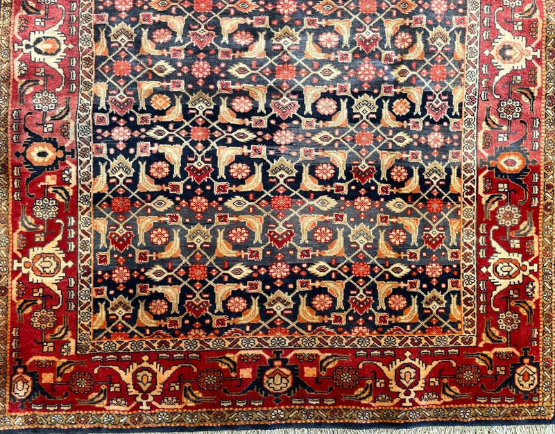 FINE VINTAGE MAHAL CARPET HAND MADE PERSIAN WOOL RUG CLEANED 10'1" x 5'3" gallery