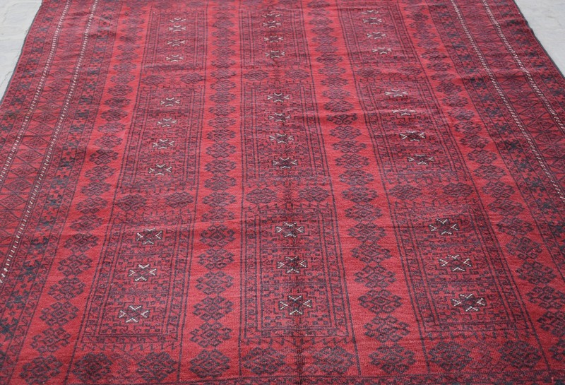 Hand Knotted Vintage Rug 7x9 ft Antique Oriental Handmade Afghan Baluchi Carpet gallery