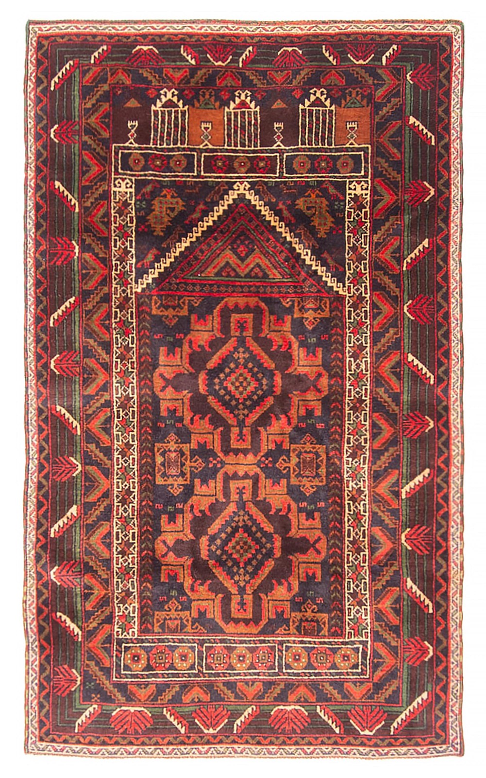 Vintage Traditional Hand-Knotted Area Rug 2'10" x 5'1" Oriental Wool Carpet gallery