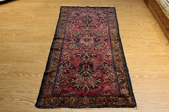ANTIQUE LILIHAN RUG 3′ X 7′ HALL RUNNER Matches Hamadan, Sarouk Heriz Caucasian