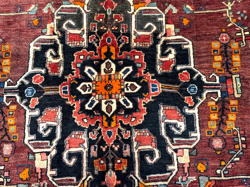 Vintage Nahavand Tribal Hand Knotted Wool Runner Rug 5x11 Red Oriental Geometric gallery