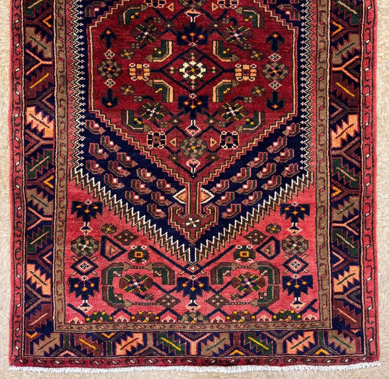 Vintage Zanjan Tribal Hand Knotted Wool Area Rug 4x7 Oriental Red Geometric Boho gallery