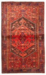 Vintage Hand-Knotted Area Rug 4’3″ x 7’1″ Traditional Wool Carpet