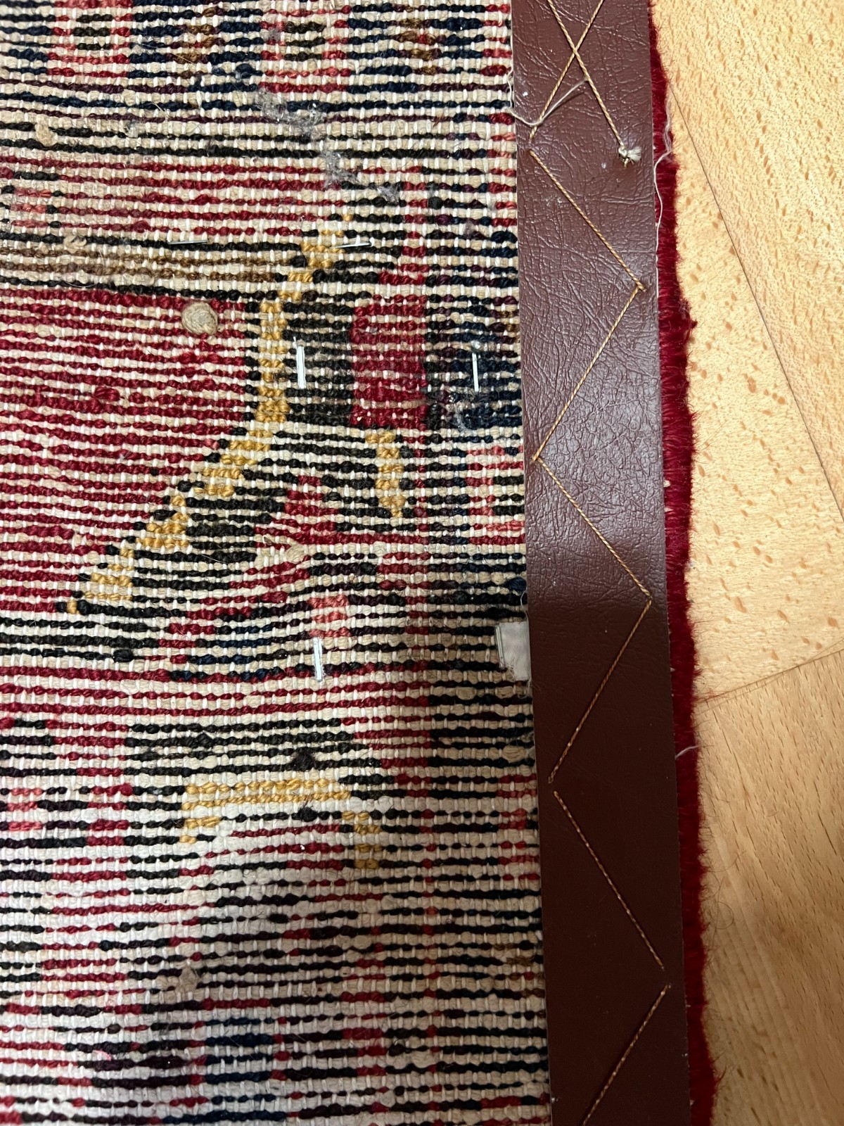 Vintage Oriental Carpet/Runner 100%Wool 10'4" x 3'9" Hand Knotted Vibrant Colors gallery