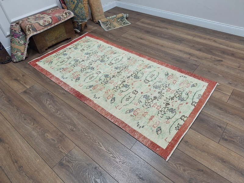Area Rug, Living Room Rug, Handmade Area Rug, Bedroom Area Rug 3.5x6.9 ft gallery