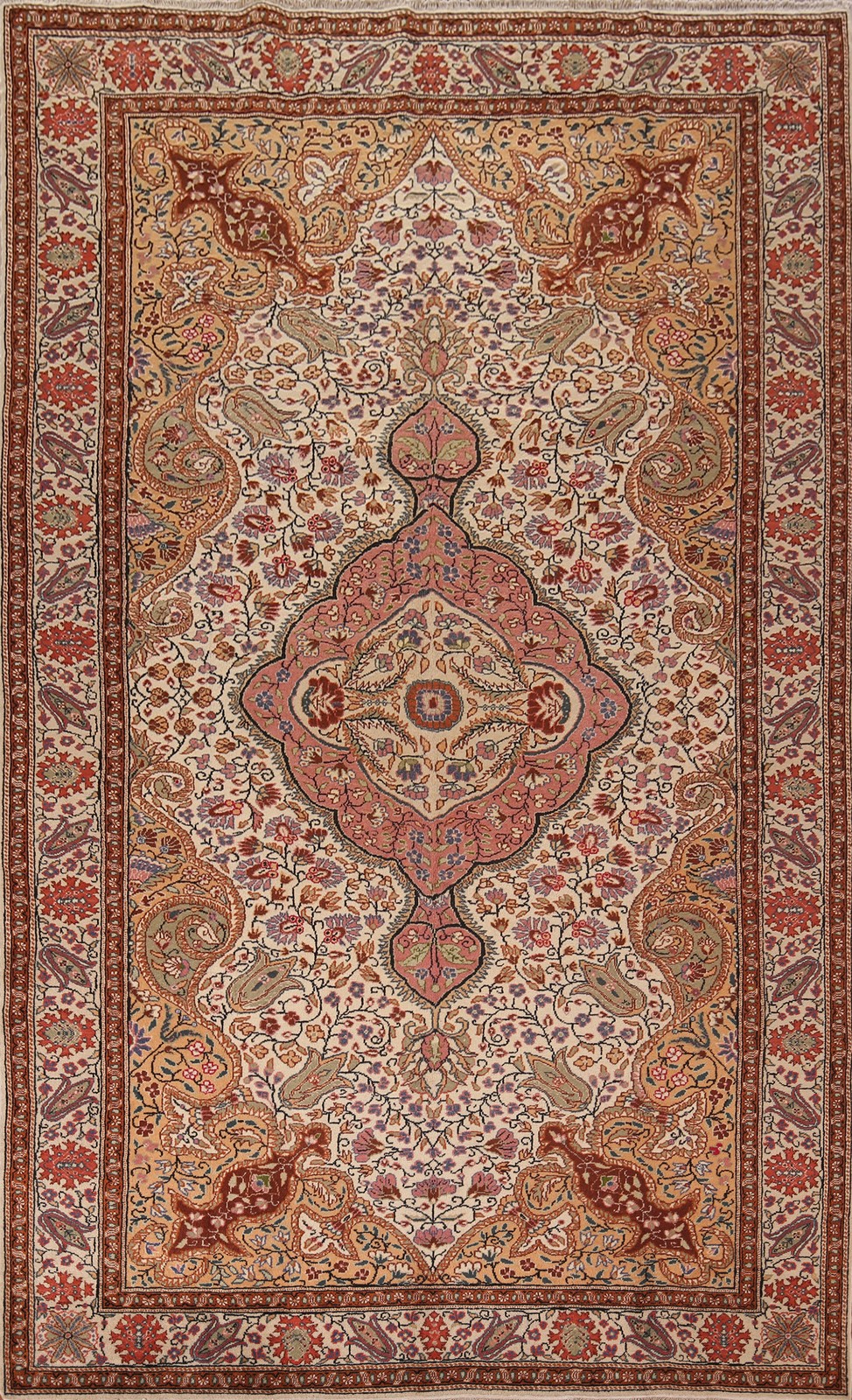 Floral Anatolian Oriental Area Rug 7x10 Handmade Turkish Floral Room Size Carpet gallery