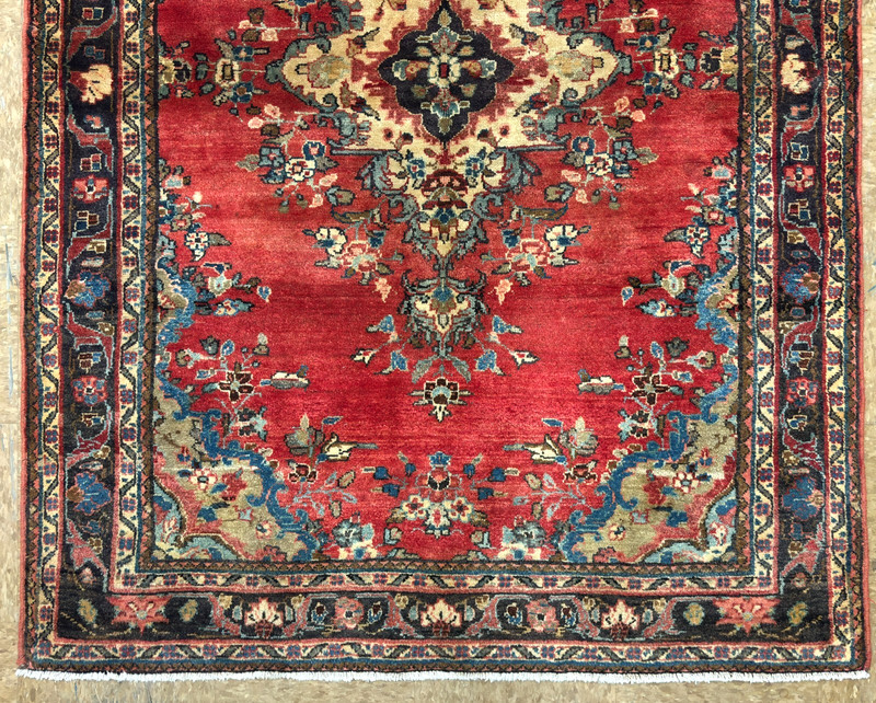 Vintage Hamedan Hand Knotted Wool Tribal Area Rug 4x6 Oriental Carpet Red Blue gallery
