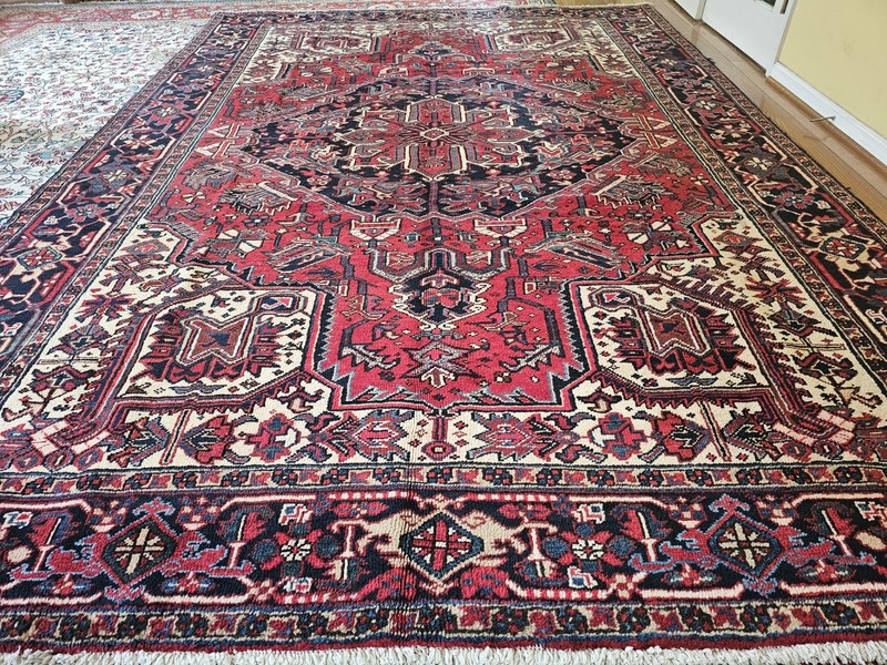 9x12 /8.10 x 11.6 ANTIQUE VEG DYE SERAPI HERIZ RUG VINTAGE KAZAK CAUCASIAN gallery