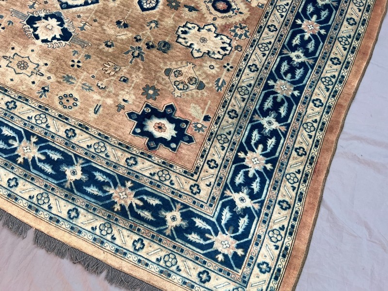 8'3x9'4 ft Caucasian All-Over Geometric Floral Handknotted Wool Vintage Rug gallery