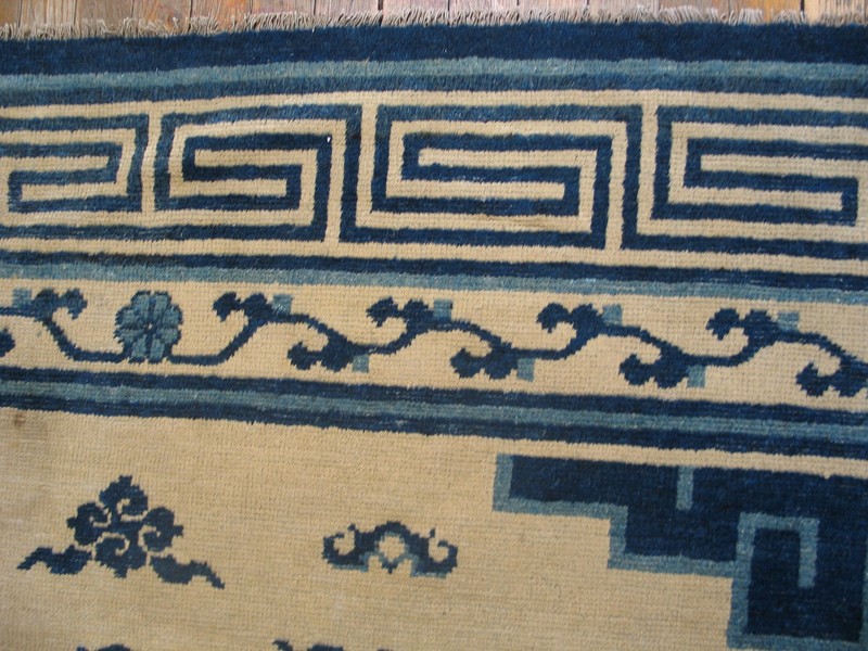 8X10 Antique Chinese Mongolian Design Wool Area Rug 1860 gallery