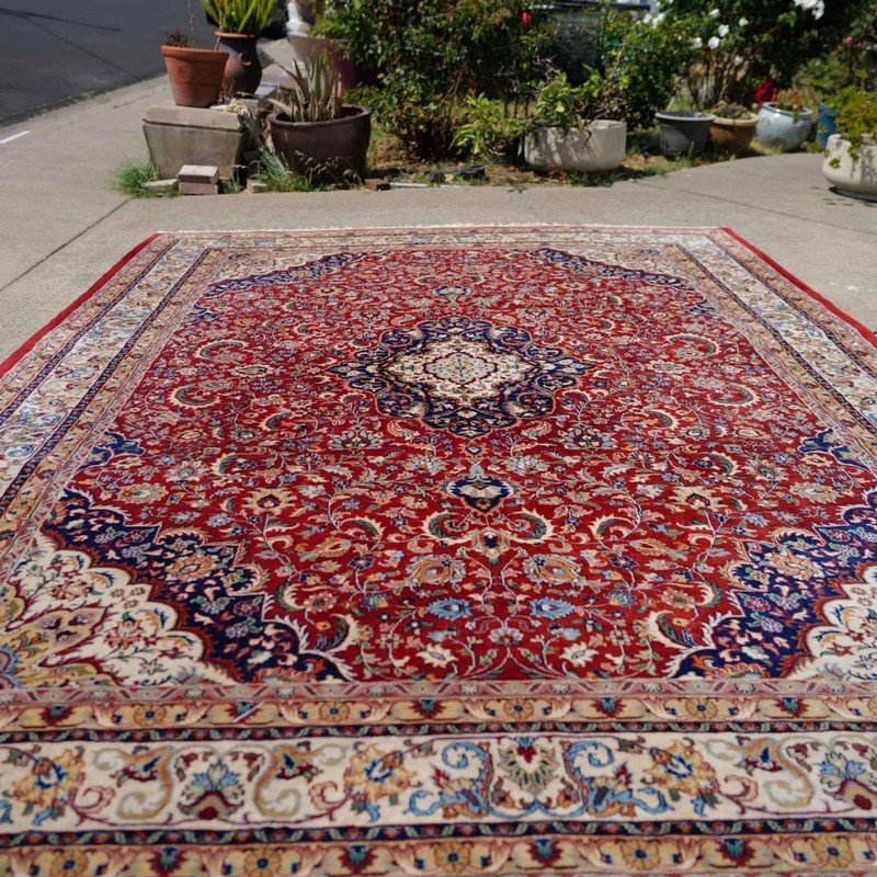 9'1 x 12'7 Vintage Finely Handknotted Wool Rug gallery