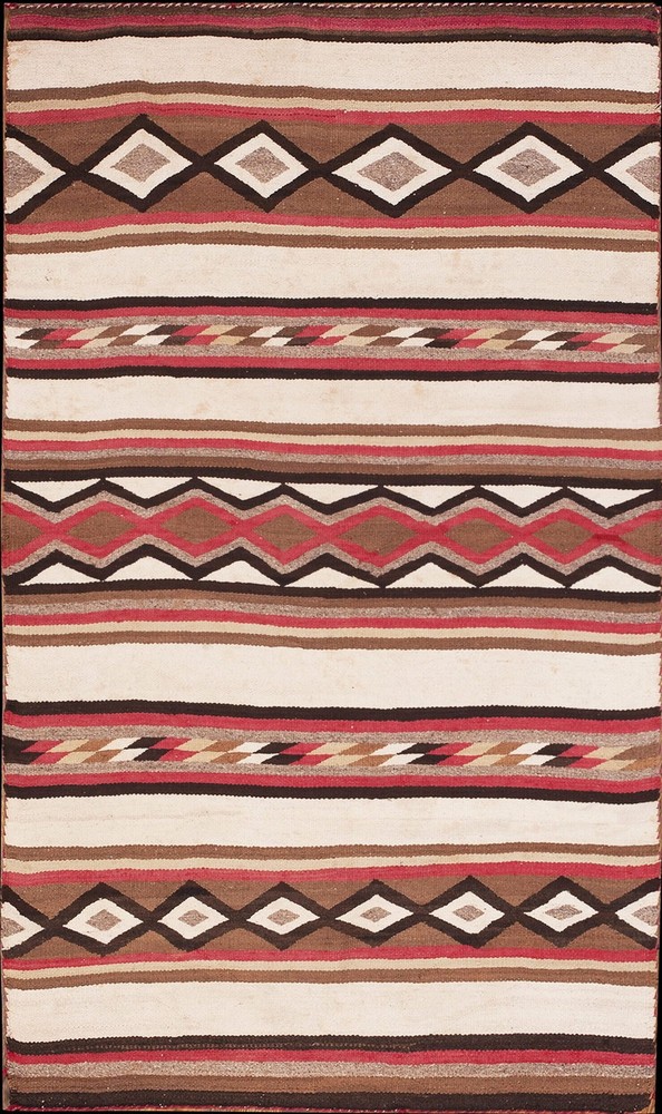 3'x5' Tribal Flatwoven Antique Native American Navajo Rug