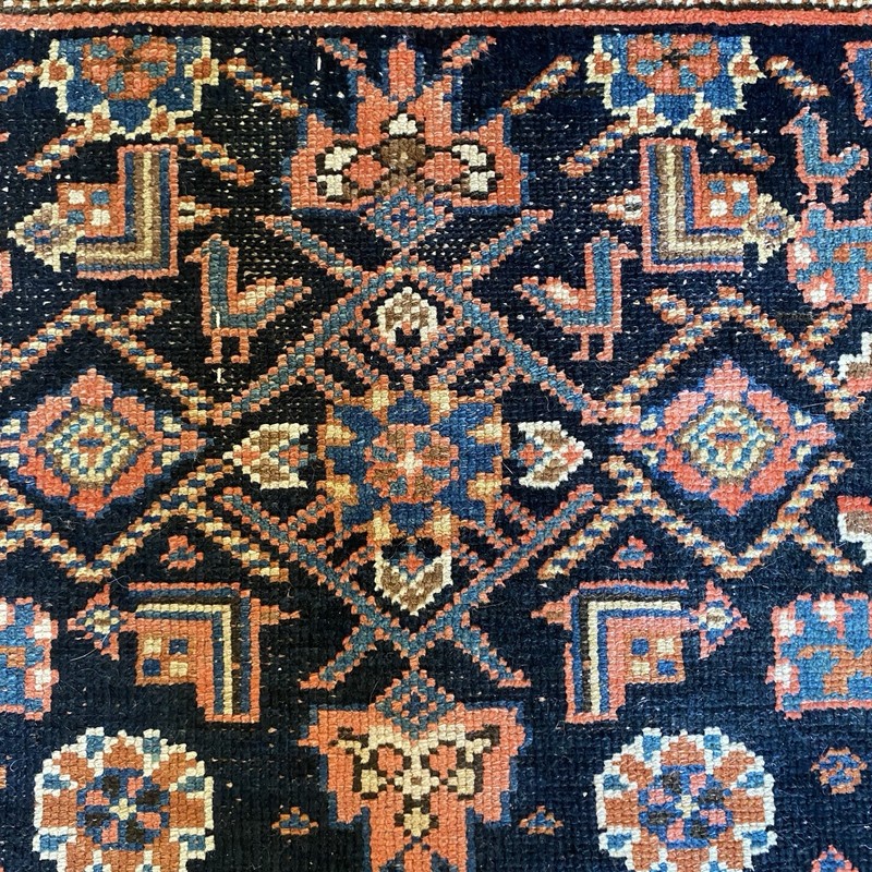 Vintage Rug 4' 7 x 6' 8 Navy Hand Knotted Oriental Rug gallery