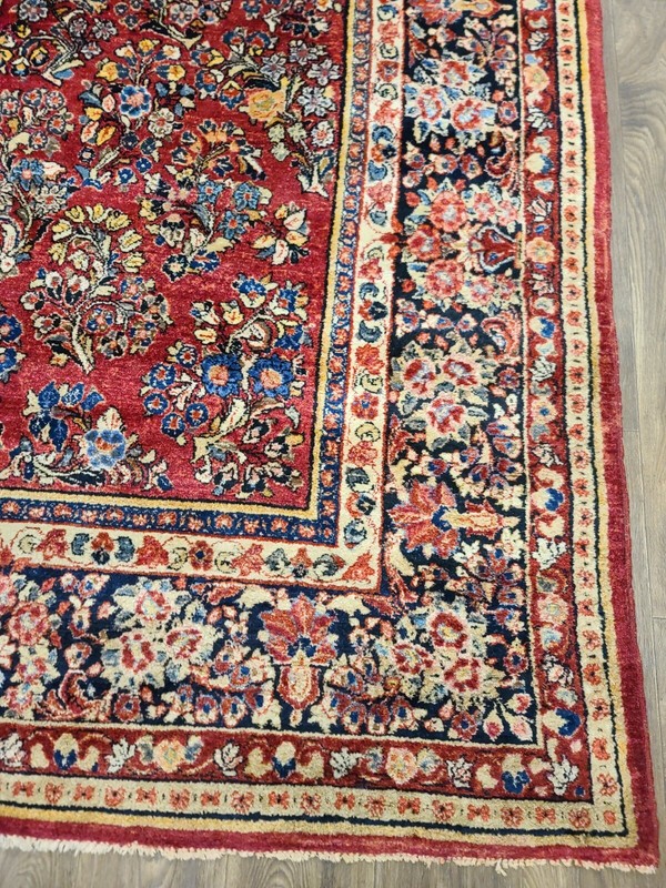 Circa 1920 ANTIQUE allover saruke ESTATE SALE RUG size 9x12 one of it's kind gallery
