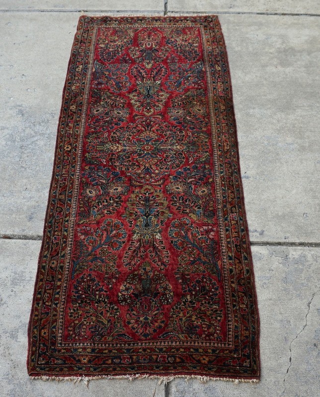 Antique Sarouk Rug Runner 2'8"x6'5" gallery