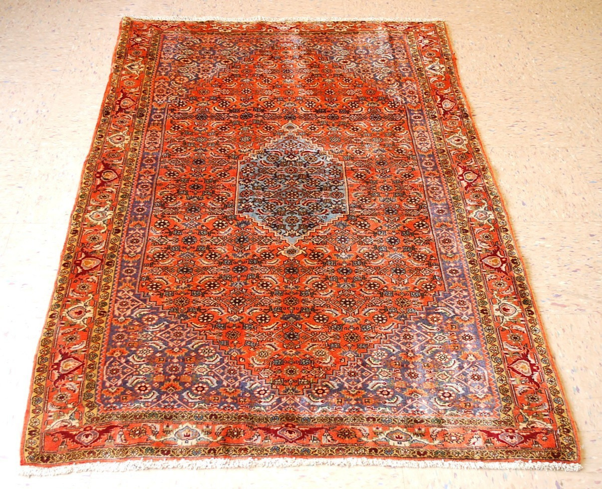 NATURAL WOOL Old Oriental Rugs,Hand Woven,knotted size Approximately 4'9" x 6'10 gallery