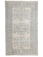 Muted Turkish Oushak Hand Knotted Antique Style 100% Wool Area Rug 4.8×7.8 ft