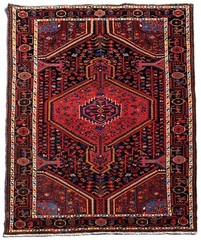 Genuine Hand Knotted Vintage Hamidoun Wool Area Rug 7 x 4 Ft