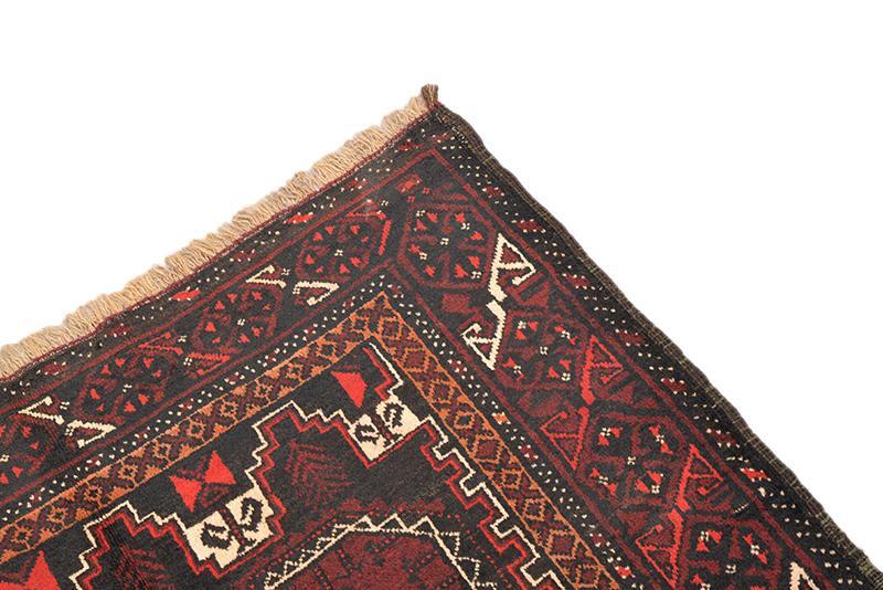 Vintage Geometric Tribal Southwestern Afghan 4' 11" x 8' 6" Red Hand Knotted Rug gallery
